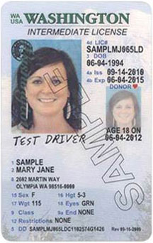 Washington Drivers License for Minors before July 2010